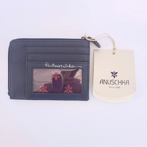 Anuschka Genuine Leather RFID Blocking Card Holder – Swan & Floral Design - Picture 6 of 7